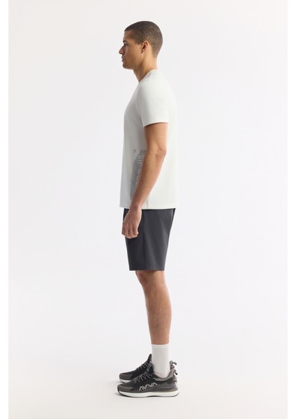 Erkek Beyaz Bisiklet Yaka Baskılı Bi-Stretch İnterlok Regular Fit T-Shirt A51Y1136 modelleri
