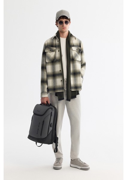 Erkek Haki Klasik Yaka Ekoseli Yün Karışımlı Comfort Fit Gömlek Ceket A42Y2116 indirimleri