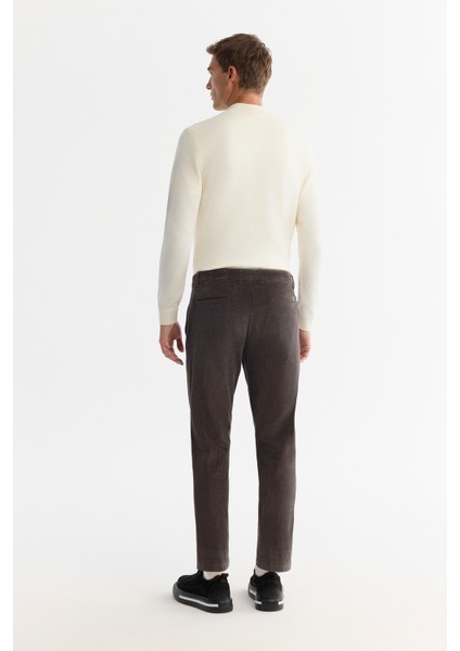 Erkek Antrasit Klasik Bel Kalın Fitilli Kadife Chino Relaxed Fit Pantolon A42Y3017 modelleri