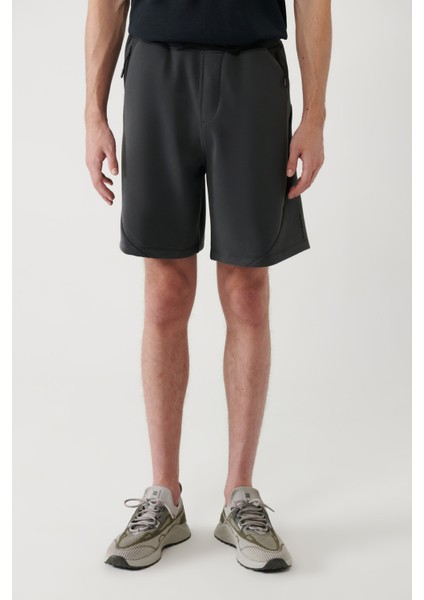 Erkek Antrasit Soft Touch Yandan Cepli Parçalı Regular Fit Şort A41Y3600 fiyatları