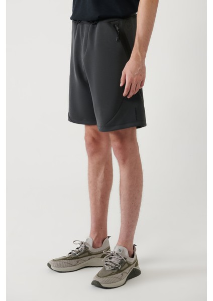 Erkek Antrasit Soft Touch Yandan Cepli Parçalı Regular Fit Şort A41Y3600 modelleri