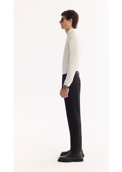 Erkek Siyah Yani Lastikli Bi-Stretch Hafif Slim Fit Pantolon A52Y3218 fiyatları