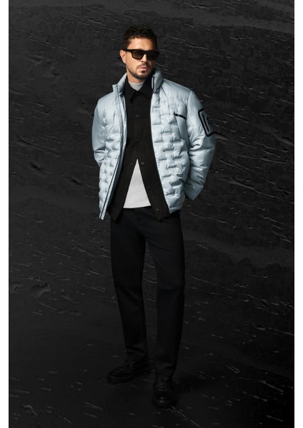 Erkek Siyah Klasik Bel Pamuklu Eskitme Yıkamalı Roma Crop Slim Fit Jean Pantolon A52Y3515