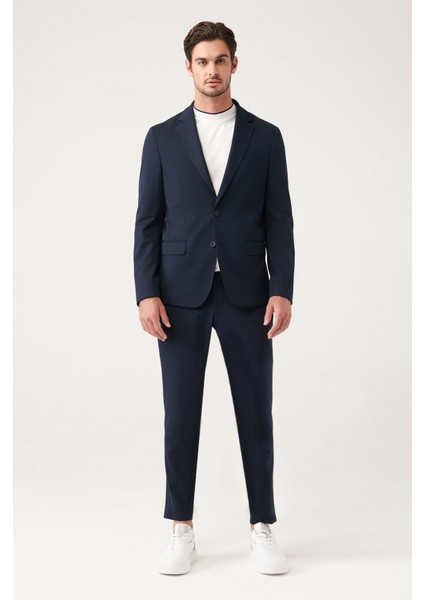 Erkek Lacivert Astarsız Bı-stretch Çift Yırtmaçlı Ceket A31Y4000 indirimleri