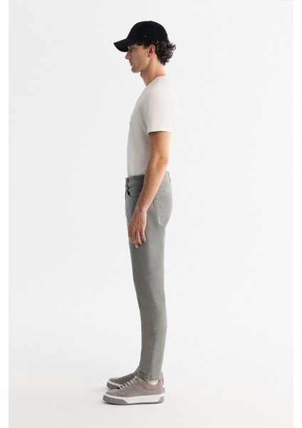 Erkek Açık Haki Eskitme Yıkamalı Esnek Berlin Slim Fit Jean Pantolon B003524 modelleri