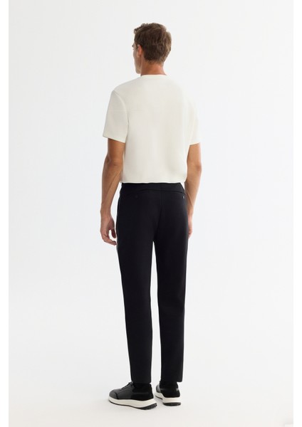 Erkek Siyah Beli Lastikli Baskılı Elastan Regular Fit Eşofman Altı A42Y3409 modelleri