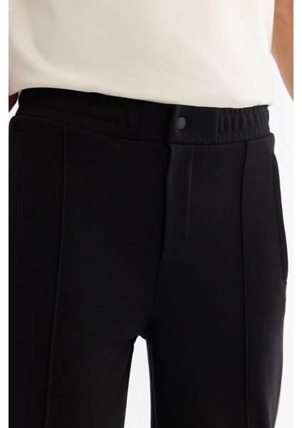 Erkek Siyah Beli Lastikli Baskılı Elastan Regular Fit Eşofman Altı A42Y3409 fırsatları