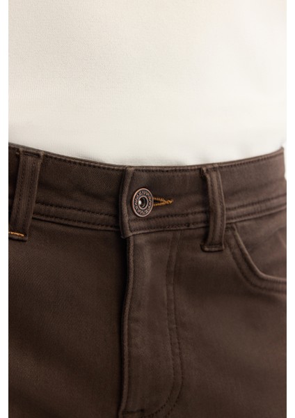 Erkek Kahverengi Eskitme Yıkamalı Esnek Berlin Slim Fit Jean Pantolon A42Y3532 indirimleri