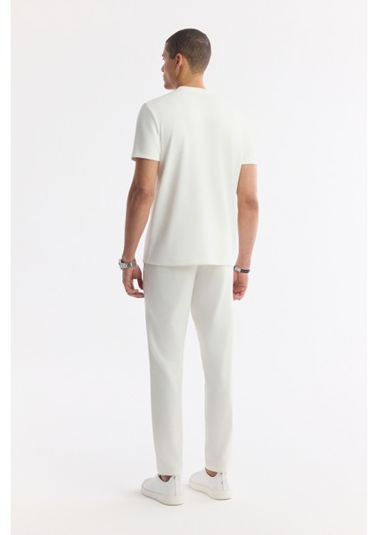 Erkek Ekru Bisiklet Yaka Baskılı Bi-Stretch İnterlok Regular Fit T-Shirt A51Y1161 fırsatları