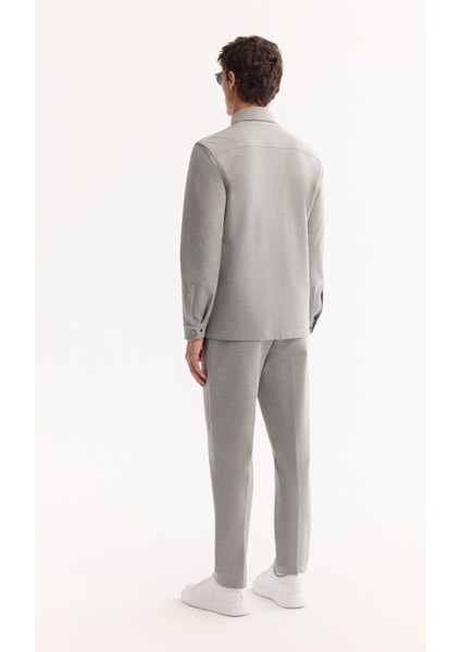 Erkek Gri Klasik Yaka Pamuklu Comfort Fit Gömlek Ceket A52Y2088 fırsatları