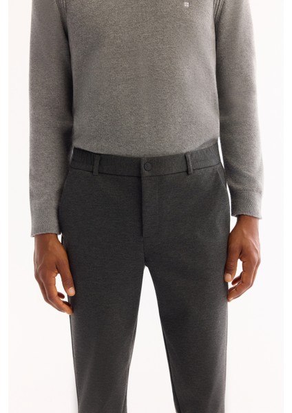 Erkek Antrasit Yanı Lastikli Viskon Karışımlı Slim Fit Chino Pantolon A52Y3053 indirimleri