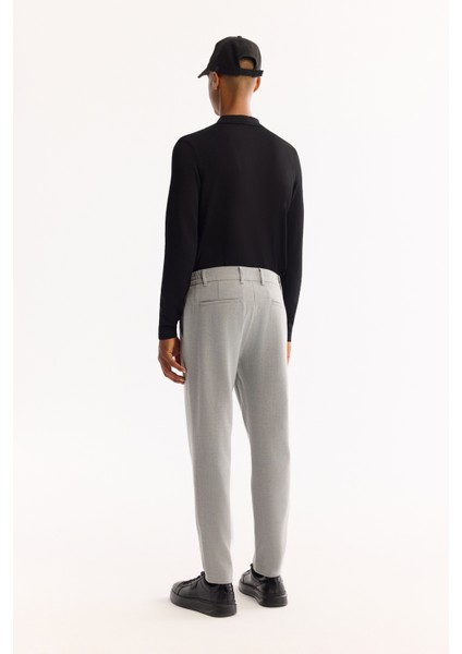 Erkek Açık Gri Yanı Lastikli Kolay Ütülenen Slim Fit Pantolon A52Y3040 fırsatları