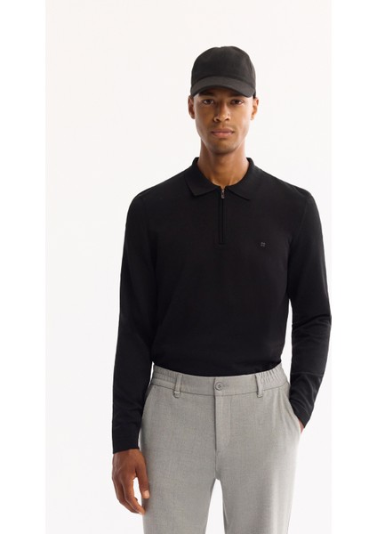 Erkek Açık Gri Yanı Lastikli Kolay Ütülenen Slim Fit Pantolon A52Y3040