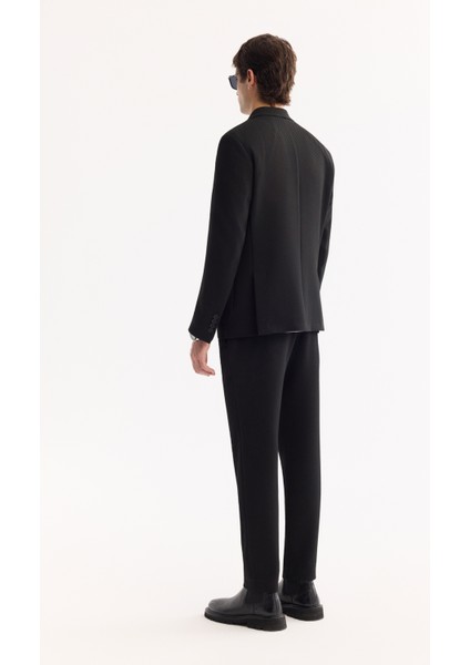 Erkek Siyah Kruvaze Bi-Stretch Hafif Dokulu Blazer Comfort Slim Fit Ceket A52Y4018 fırsatları