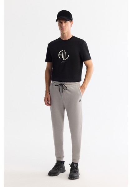 Erkek Taş Beli Lastikli Bağcıklı 3 İpik Şardonlu Regular Fit Eşofman Altı B003403