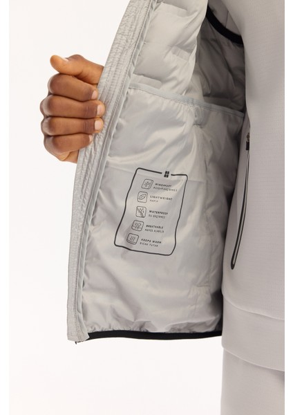 Erkek Gri Dik Yaka Su İtici Rüzgar Geçirmez Hafif Şişme Comfort Fit Yelek A52Y6583 indirimleri