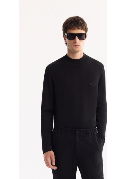 Erkek Siyah Yanı Lastikli Bi-Stretch Hafif Çizgili Slim Fit Pantolon A52Y3204 fiyatları