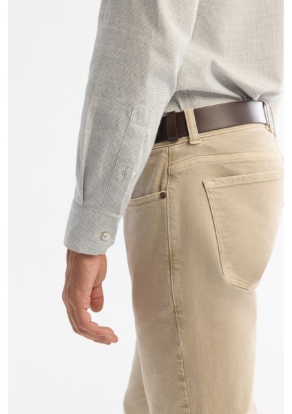 Erkek Gri Düğmeli Yaka %100 Pamuk Flanel Slim Fit Gömlek A42Y2002 modelleri