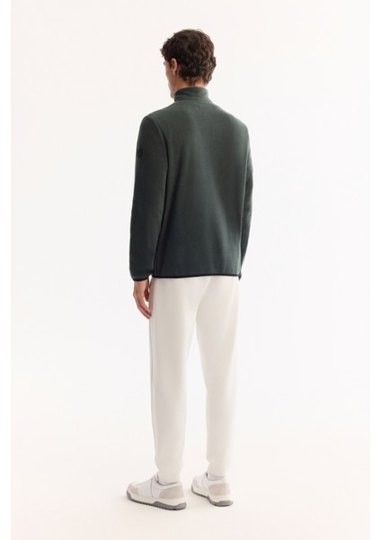 Erkek Yeşil Dik Yaka Fermuarlı Soft Touch Polar Regular Fit Sweatshirt E001068 fırsatları