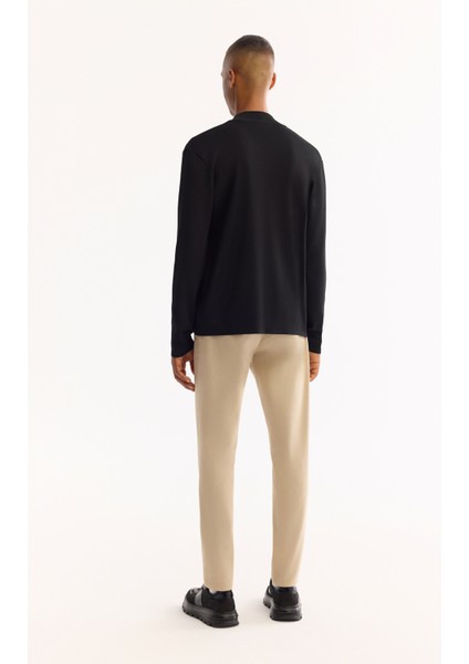 Erkek Siyah Dik Yaka Fermuarlı Rayon Tüylenmeyen Regular Fit Hırka A52Y5013 fırsatları