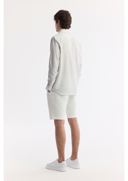 Erkek Açık Gri Düğmeli Yaka Kolay Ütülenir Pamuklu Regular Fit Gömlek A51Y2130 fırsatları