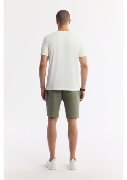 Erkek Beyaz Bisiklet Yaka Soft Touch Basic Regular Fit T-Shirt B001171 fırsatları