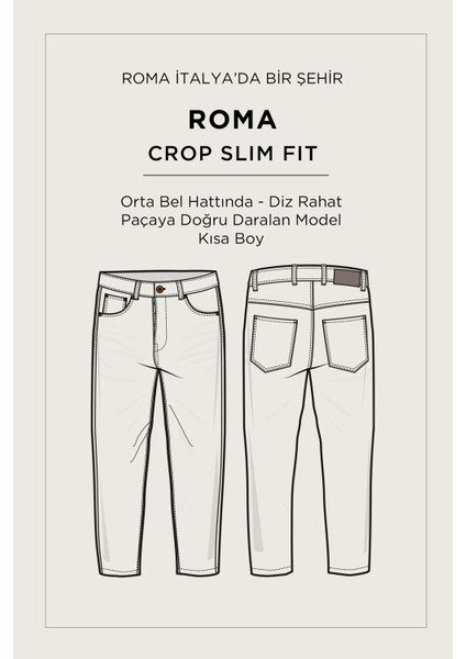 Erkek Bej Klasik Bel Pamuklu Parça Boya Yıkamalı Roma Crop Slim Fit Jean Pantolon A52Y3552 fiyatları