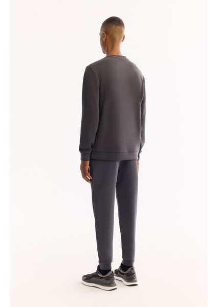 Erkek Antrasit Bisiklet Yaka Soft Touch Baskılı Regular Fit Sweatshirt A52Y1334 fırsatları