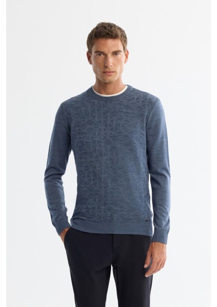 Erkek İndigo Dokulu Basic Kazak E005110