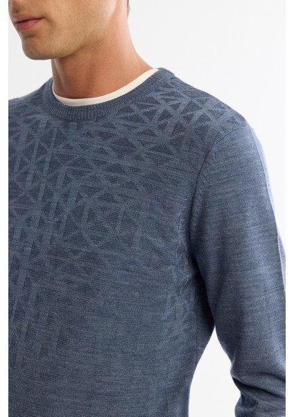 Erkek İndigo Dokulu Basic Kazak E005110 fiyatları