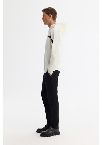 Erkek Ekru Kapüşonlu Pamuklu Baskılı Elastan Oversize Fit Sweatshirt A42Y1289 fırsatları