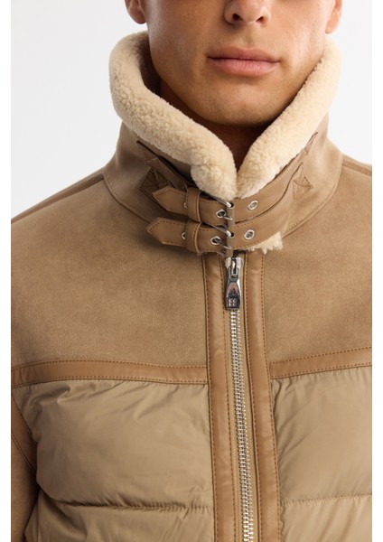 Erkek Vizon Kürklü Yaka Napa Comfort Fit Mont A42Y6127 fiyatları