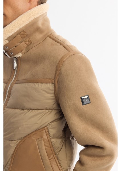 Erkek Vizon Kürklü Yaka Napa Comfort Fit Mont A42Y6127 modelleri