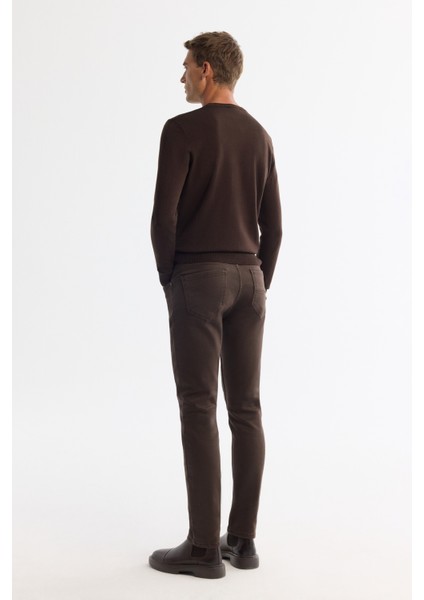 Erkek Kahverengi Bisiklet Yaka Tüylenmeyen Triko Regular Fit Kazak E005000 fırsatları