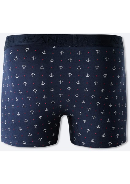 Erkek Lacivert Desenli Pamuklu Tekli Regular Fit Boxer A51Y9501 modelleri