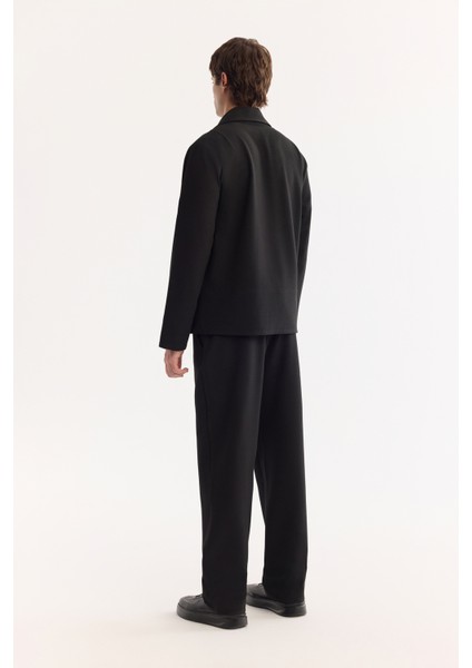 Erkek Siyah Yarım Fermuarlı Viskon Karışımlı Bi-Stretch Comfort Fit Sweatshirt A52Y2096 fırsatları