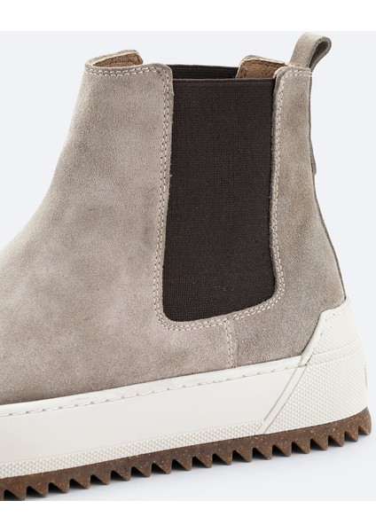 Erkek Vizon %100 Süet Esnek Taban Hafif Chelsea Bot B008009 modelleri