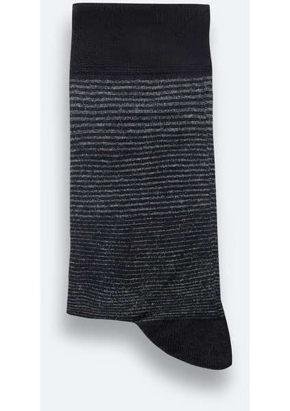 Erkek Siyah Bambu Desenli Soket Çorap A52Y8501