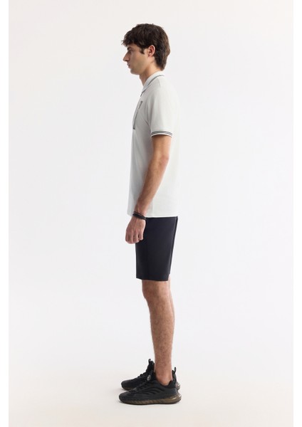 Erkek Beyaz Polo Yaka Baskılı %100 Pamuk Regular Fit T-Shirt A51Y1167 modelleri