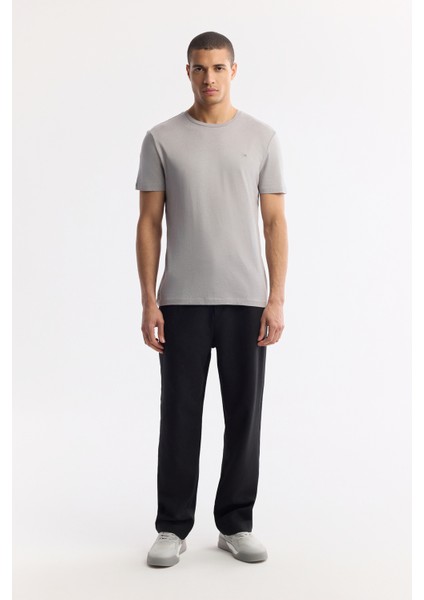 Erkek Gri Bisiklet Yaka Soft Touch Basic Regular Fit T-Shirt B001171 indirimleri