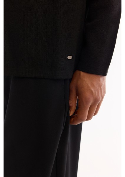 Erkek Siyah Şal Yaka Düğmeli Yün Karışımlı Regular Fit Hırka A52Y5049 indirimleri