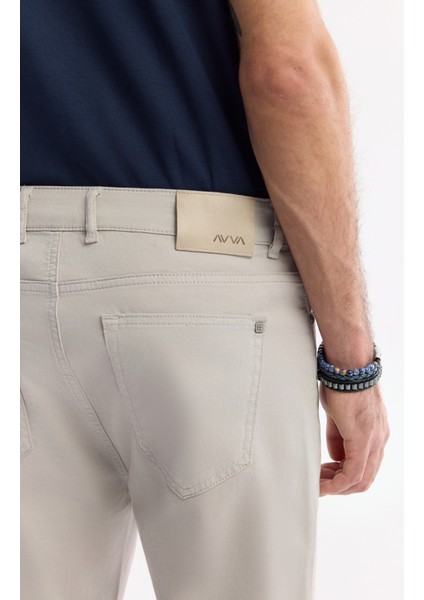 Erkek Taş Klasik Bel Soft Touch Pamuklu Slim Fit Pantolon B003038