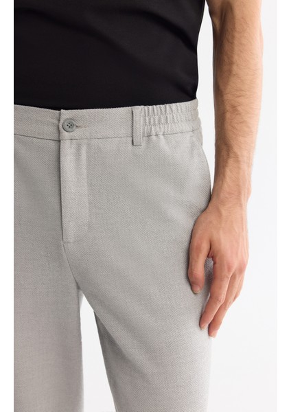 Erkek Açık Gri Yanı Lastikli Bi-Stretch Kolay Ütülenen Chino Slim Fit Pantolon B003037 fırsatları
