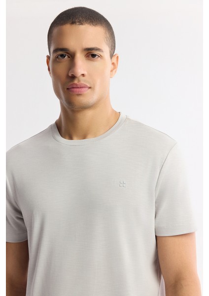 Erkek Taş Bisiklet Yaka Bi-Stretch Soft Touch Basic Regular Fit T-Shirt B001031 fiyatları
