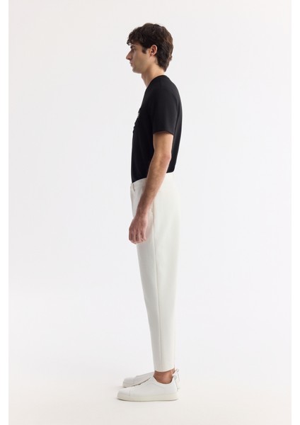Erkek Beyaz Beli Lastikli Bi-Stretch Chino Slim Fit Pantolon B003033 fiyatları
