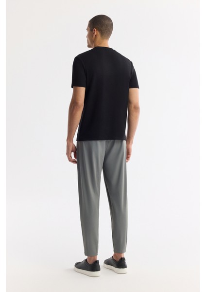 Erkek Siyah Bisiklet Yaka Baskılı Bi-Stretch İnterlok Regular Fit T-Shirt A51Y1135 fırsatları