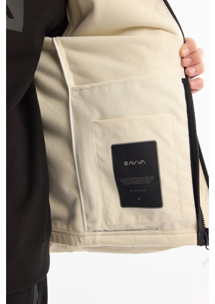 Erkek Ekru Kapüşonlu Su İtici Rüzgar Geçirmez Çıkarılabilir Yelekli Mevsimlik Mont A42Y6100 fırsatları