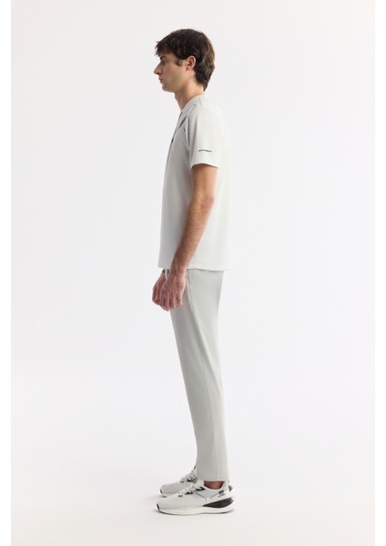 Erkek Beyaz Bisiklet Yaka Baskılı Teknik Kumaş Regular Fit T-Shirt A51Y1068 modelleri