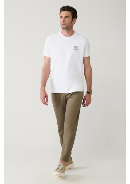 Erkek Açık Haki Pamuklu Klasik Bel Relaxed Fit Pantolon A41Y3037