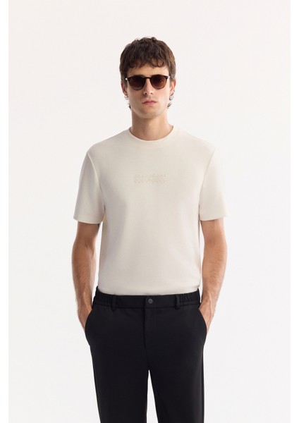 Erkek Siyah Yanı Lastikli Viskon Karışımlı Slim Fit Chino Pantolon A52Y3053